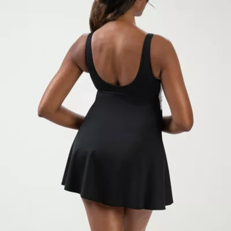 Dolfin Aquashape Women's V-Neck Wrap Swim Dress Womens