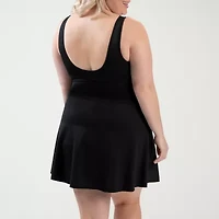 Dolfin Aquashape Women's V-Neck Wrap Swim Dress Womens