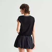 Stylus Womens Crew Neck Sleeveless Pullover Sweater