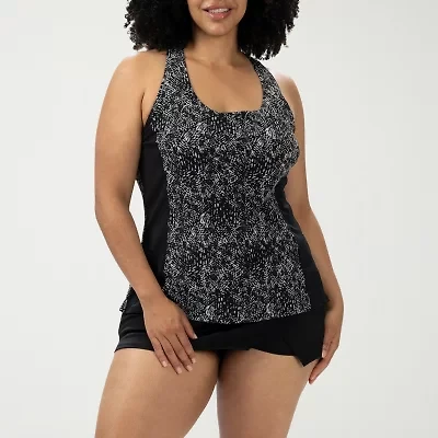 Dolfin Womens Striped One Piece Swimsuit