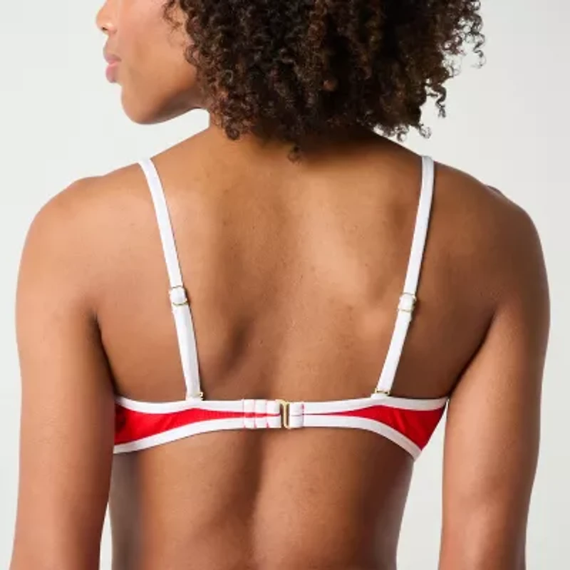 Mynah Womens Adjustable Straps Bandeau Bikini Swimsuit Top