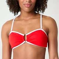 Mynah Womens Adjustable Straps Bandeau Bikini Swimsuit Top