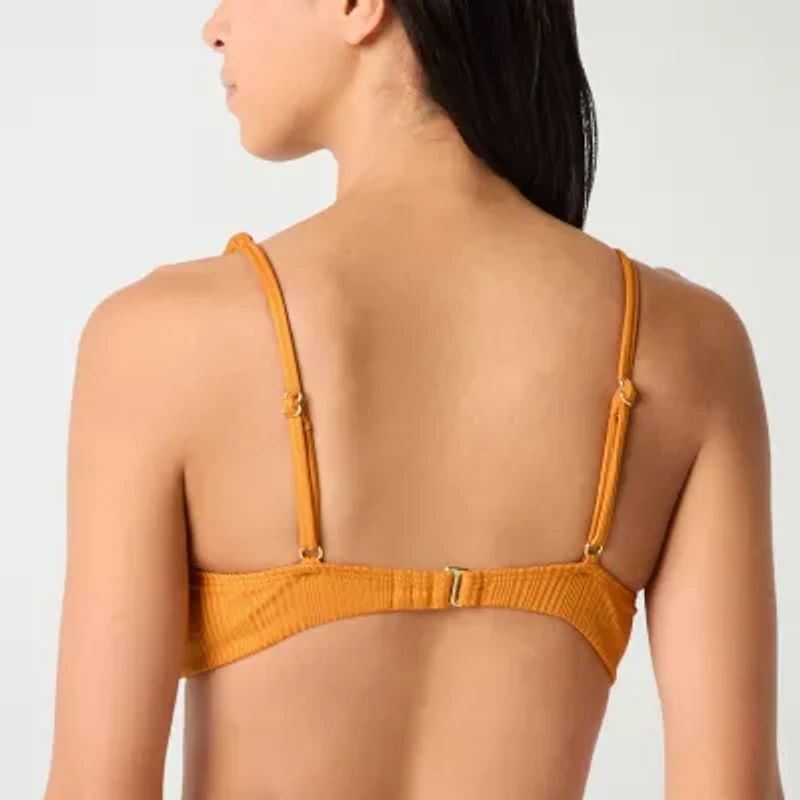 Mynah Womens Adjustable Straps Bandeau Bikini Swimsuit Top