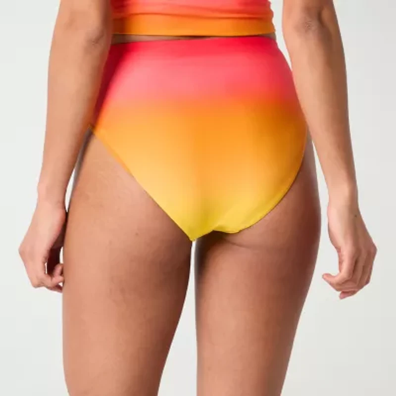 Mynah Womens Lined Ombre High Waist Bikini Swimsuit Bottom
