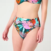 Mynah Womens Lined High Waist Bikini Swimsuit Bottom