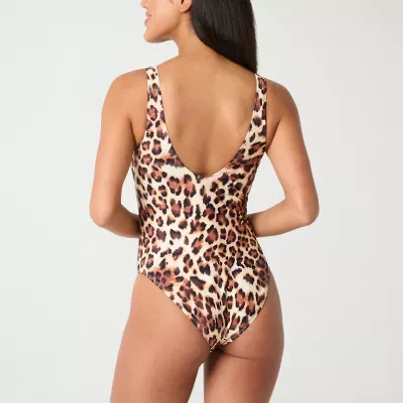 Mynah Womens Animal Print One Piece Swimsuit