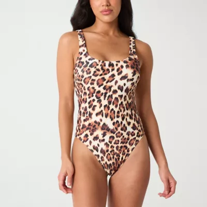 Mynah Womens Animal Print One Piece Swimsuit
