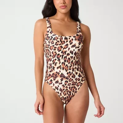 Mynah Womens Animal Print One Piece Swimsuit
