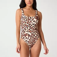 Mynah Womens Animal Print One Piece Swimsuit
