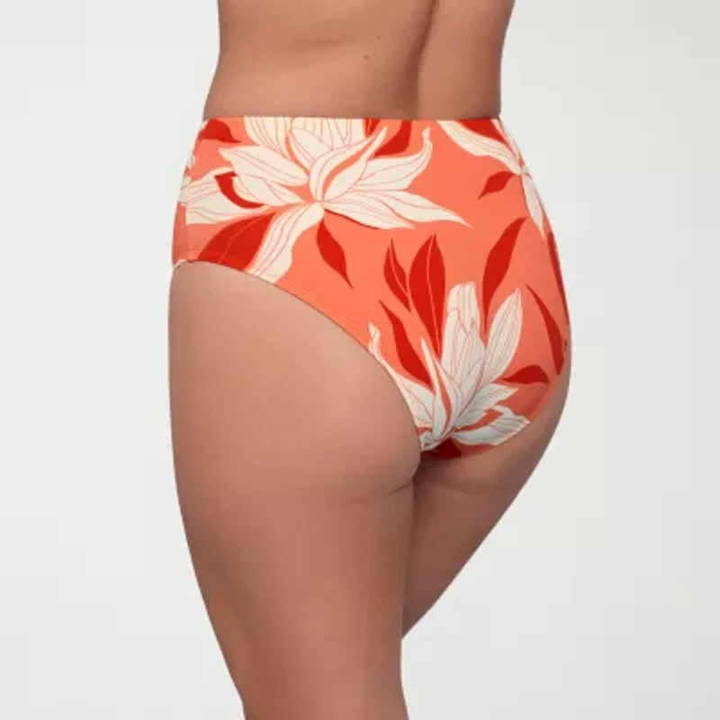 S3 Swim Womens Lined Floral High Waist Bikini Swimsuit Bottom