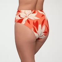 S3 Swim Womens Lined Floral High Waist Bikini Swimsuit Bottom