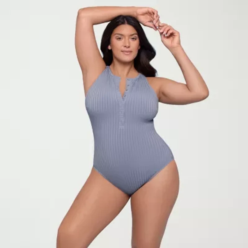 S3 Swim Womens High Neck One Piece Swimsuit