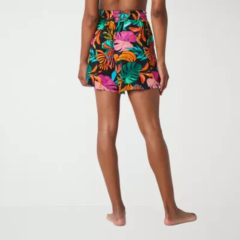 Mynah Womens Shorts Swimsuit Cover-Up