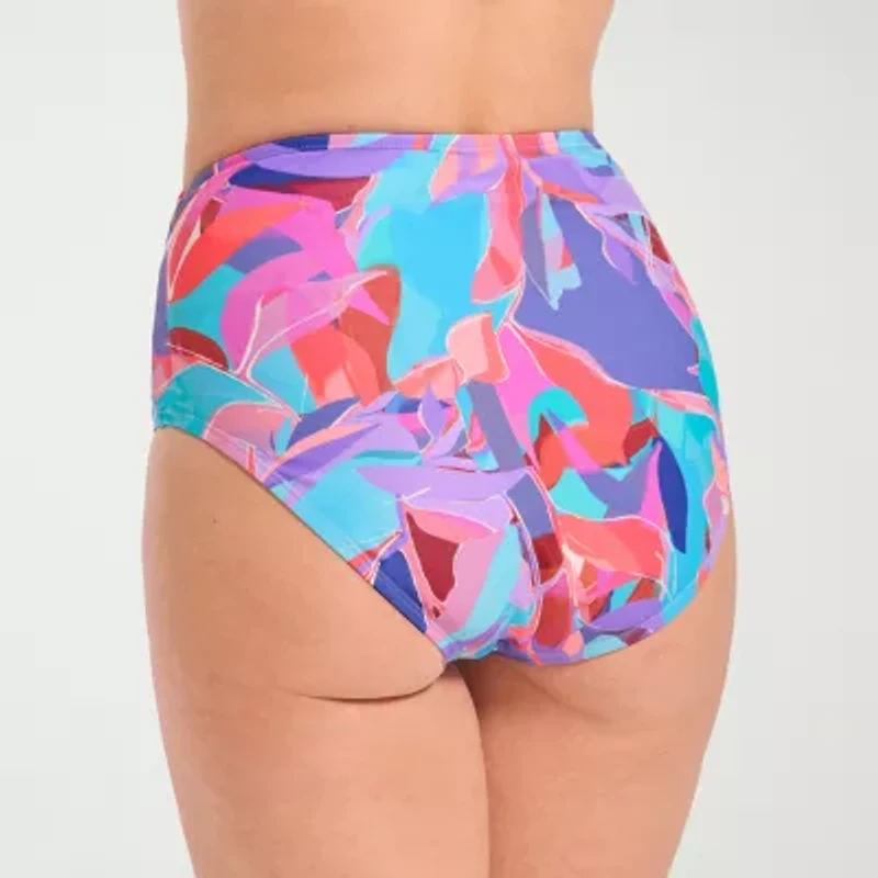 Mynah Womens Lined Abstract High Waist Bikini Swimsuit Bottom