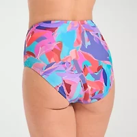 Mynah Womens Lined Abstract High Waist Bikini Swimsuit Bottom