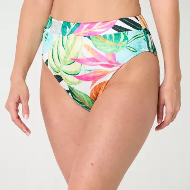 Mynah Womens Lined High Waist Bikini Swimsuit Bottom