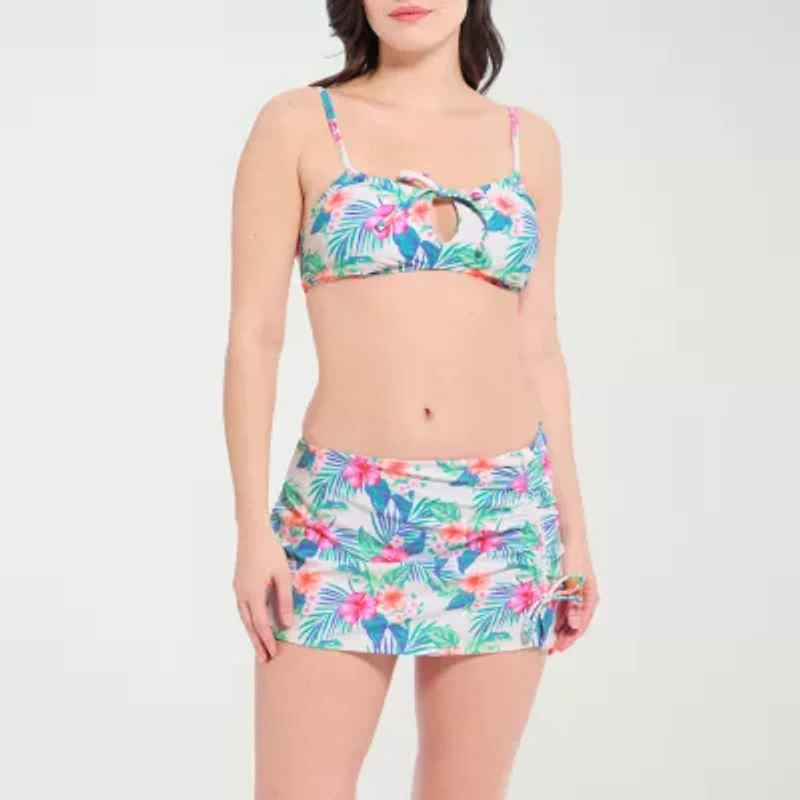 Decree Womens Adjustable Straps Juniors Bralette Bikini Swimsuit Top