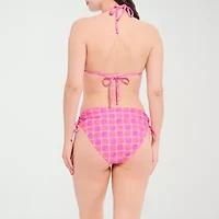 Decree Womens Adjustable Straps Striped Juniors Bralette Bikini Swimsuit Top