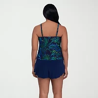 Trimshaper Womens Leaf Tankini Swimsuit Top