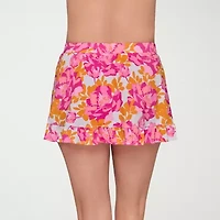 Liz Claiborne Womens Floral Swim Skirt