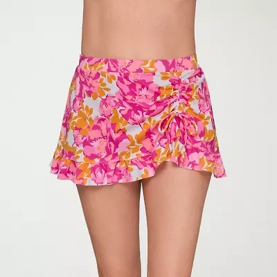 Liz Claiborne Womens Floral Swim Skirt
