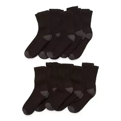 Xersion Little & Big Kid Boys 10 Pair Crew Socks