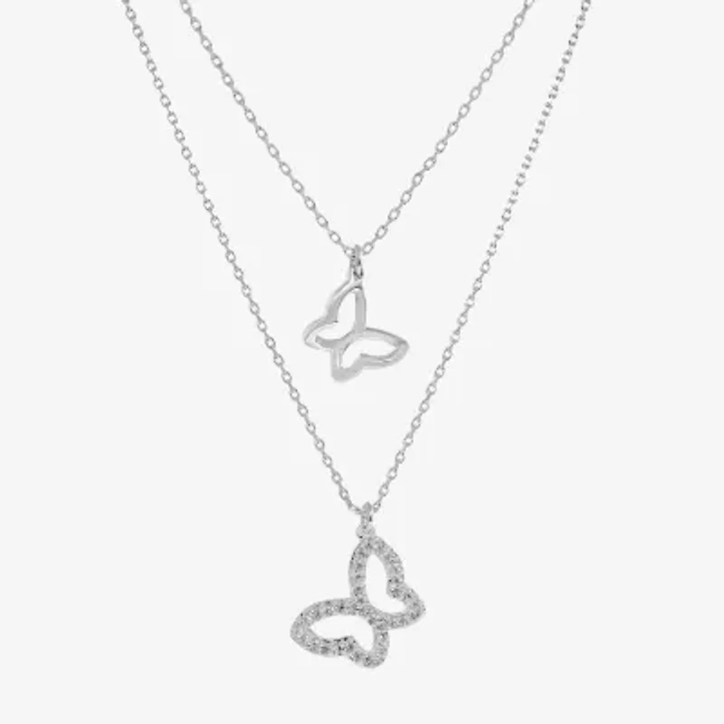 Sparkle Allure Womens Cubic Zirconia 16 Inch Strand Necklace