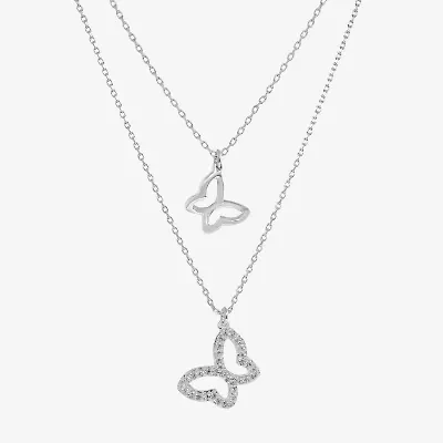 Sparkle Allure Womens Cubic Zirconia 16 Inch Strand Necklace