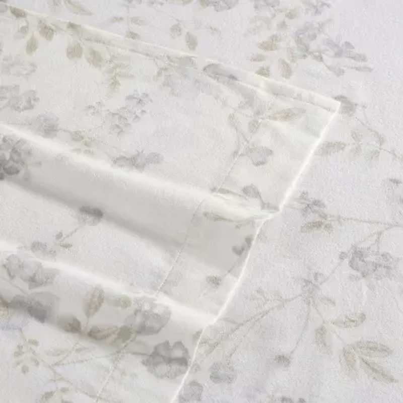 Laura Ashley 100% Cotton Brushed Flannel Deep Pocket Sheet Set