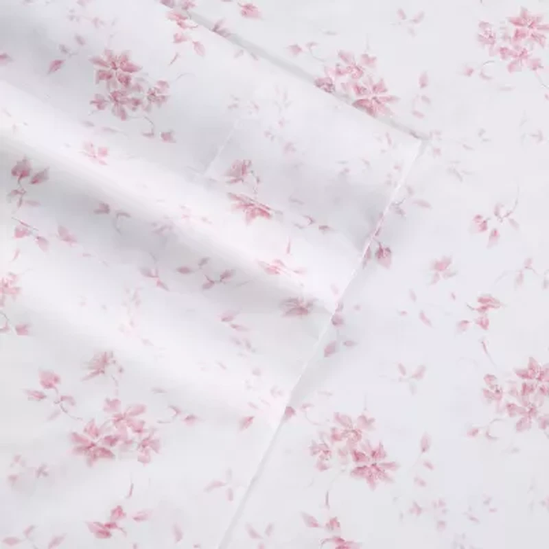 Laura Ashley Cotton Sateen Sheet Set 300tc Deep Pocket