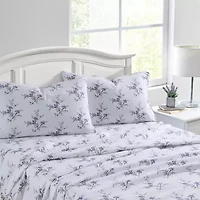 Laura Ashley 100% Cotton Brushed Flannel Deep Pocket Sheet Set