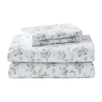 Laura Ashley 100% Cotton Brushed Flannel Sheet Set