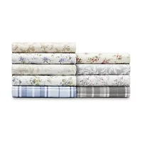 Laura Ashley 100% Cotton Brushed Flannel Sheet Set