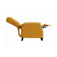 ProLounger Habe Traditional Rolled Arm Button-Tufted Push Back Recliner in Velvet