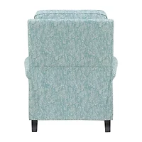 ProLounger Keaton Transitional Roll-Arm Push Back Recliner Coral Print Fabric