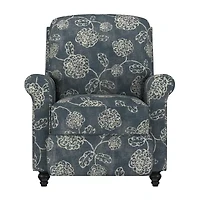 ProLounger Keaton Transitional Roll-Arm Push Back Recliner Floral Fabric