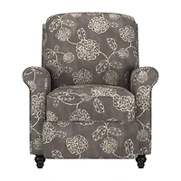 ProLounger Keaton Transitional Roll-Arm Push Back Recliner Floral Fabric