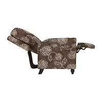 ProLounger Keaton Transitional Roll-Arm Push Back Recliner Floral Fabric
