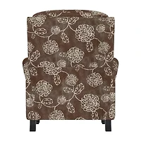 ProLounger Keaton Transitional Roll-Arm Push Back Recliner Floral Fabric