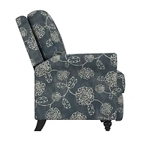 ProLounger Keaton Transitional Roll-Arm Push Back Recliner Floral Fabric