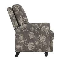 ProLounger Keaton Transitional Roll-Arm Push Back Recliner Floral Fabric