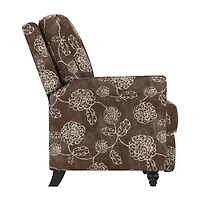 ProLounger Keaton Transitional Roll-Arm Push Back Recliner Floral Fabric