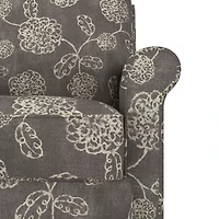 ProLounger Keaton Transitional Roll-Arm Push Back Recliner Floral Fabric