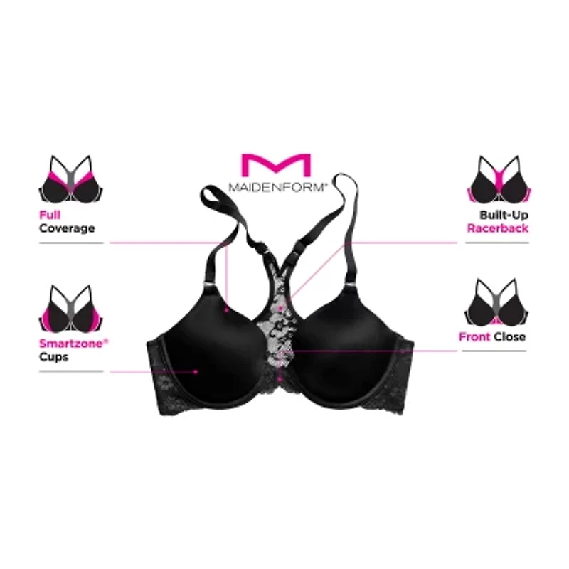Maidenform One Fab Fit® Lace Plunge Racerback Underwire Full Coverage Bra 07112