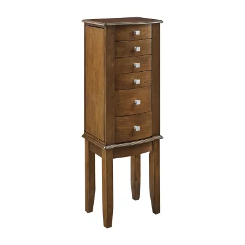 Powell Company Marlette Walnut Jewelry Armoire
