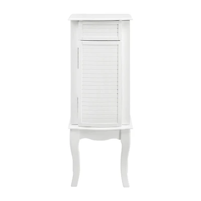 Powell Company Whitney White Jewelry Armoire