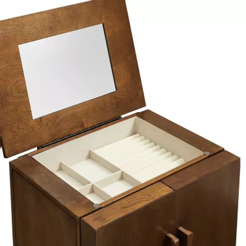 Powell Company Janice Walnut Jewelry Armoire