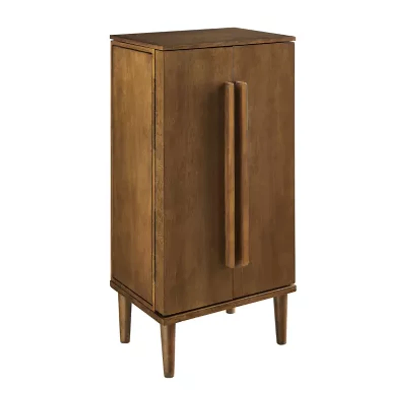 Powell Company Janice Walnut Jewelry Armoire