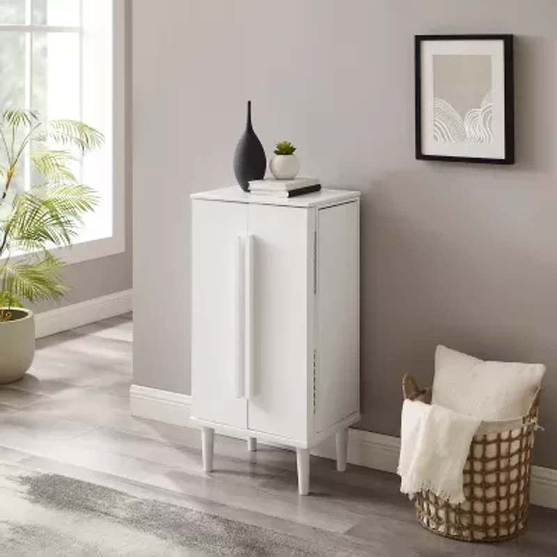 Powell Company Janice White Jewelry Armoire