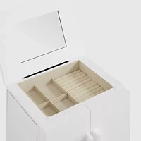 Powell Company Janice White Jewelry Armoire